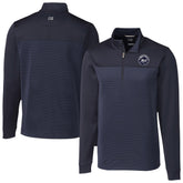 New York Mets Cutter & Buck Traverse Eco Stripe Tri-Blend DryTec Quarter-Zip Jacket Sale