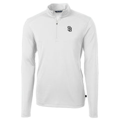 San Diego Padres Cutter & Buck Virtue Eco Pique Quarter-Zip Jacket for sale