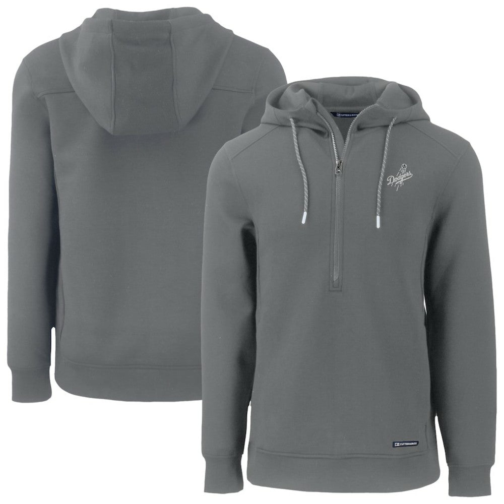 Los Angeles Dodgers Cutter & Buck Roam Eco Recycled Tri-Blend Half-Zip Hoodie discount