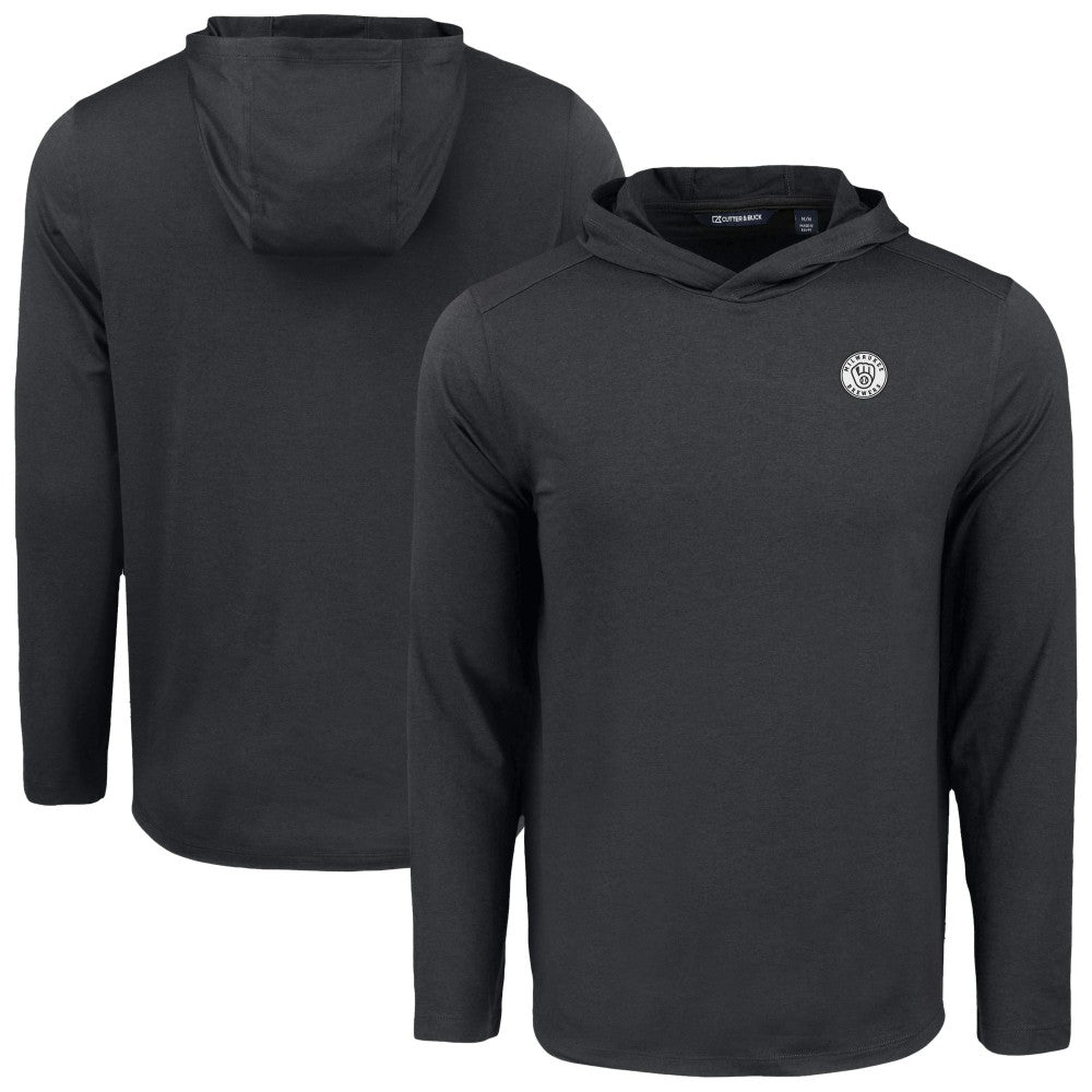 Milwaukee Brewers Cutter & Buck Coastline Epic Comfort Eco Recycled Hoodie T-Shirt On Sale
