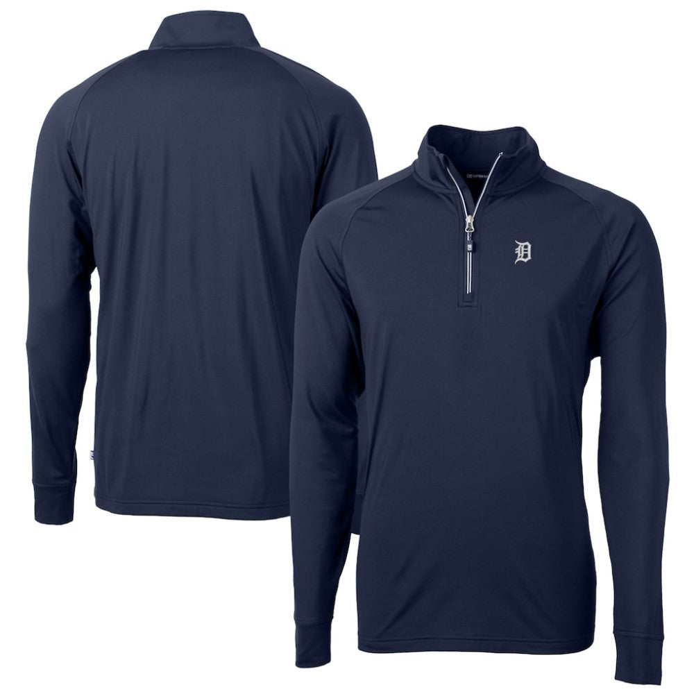 Detroit Tigers Cutter & Buck Big & Tall Adapt Eco DryTec Raglan Quarter-Zip Jacket Sale
