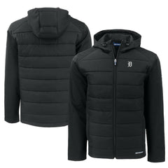 Detroit Tigers Cutter & Buck Big & Tall Evoke Hybrid Eco Softshell Recycled Full-Zip Jacket Clearance
