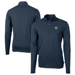 New York Yankees Cutter & Buck Big & Tall Virtue Eco Pique Quarter-Zip Jacket discount