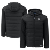 New York Yankees Cutter & Buck Big & Tall Evoke Hybrid Eco Softshell Recycled Full-Zip Hooded PrimaLoft Jacket Sale