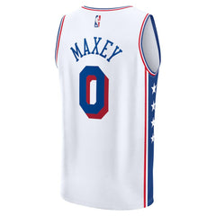 Fanatics - Tyrese Maxey Philadelphia 76ers Youth Fast Break Replica Player Jersey - Association Edition - White