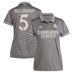 Adidas Jude Bellingham Real Madrid Originals Women's 2024/25 Third Replica Player Jerseys - Charcoal