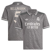 Adidas Jude Bellingham Real Madrid Originals Youth 2024/25 Third Replica Player Jerseys - Charcoal