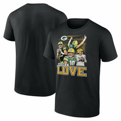 Jordan Love Green Bay Packers Notorious Player Graphic T-Shirt Black - Fanatics