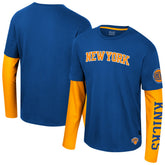 NBA - New York Knicks Stadium Essentials Unisex Spectator 2fer Long Sleeve T-Shirt - Royal