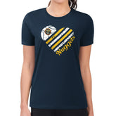 NBA - Denver Nuggets G-III 4Her by Carl Banks Women's Super-Slim Fit Lightweight Heart Team T-Shirt - Navy