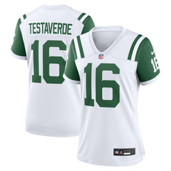 Vinny Testaverde New York Jets Women's Classic Alternate Retired Player Game Jersey White - Nike