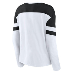 Utah Mammoth - Fanatics Women's Frozen Notch Neck Bi-Blend Long Sleeve T-Shirt White