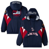 Winnipeg Jets - OVO x Starter Half-Zip Hooded Jacket Navy