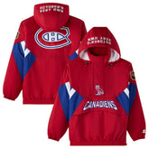 Montreal Canadiens - OVO x Starter Half-Zip Hooded Jacket Red