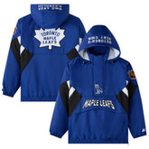 Toronto Maple Leafs - OVO x Starter Half-Zip Hooded Jacket Blue
