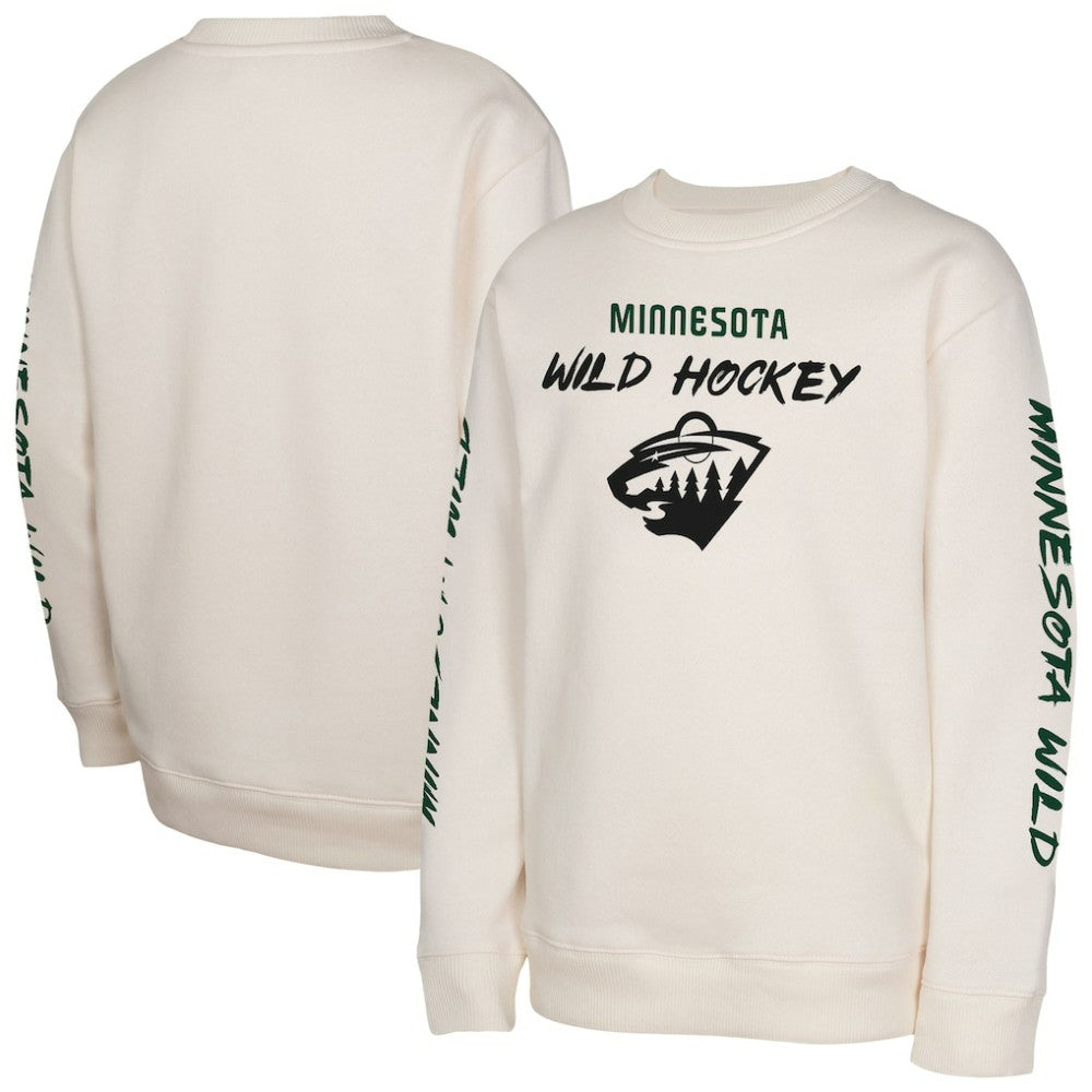 Minnesota Wild - Youth Star Power Pullover Sweatshirt Cream
