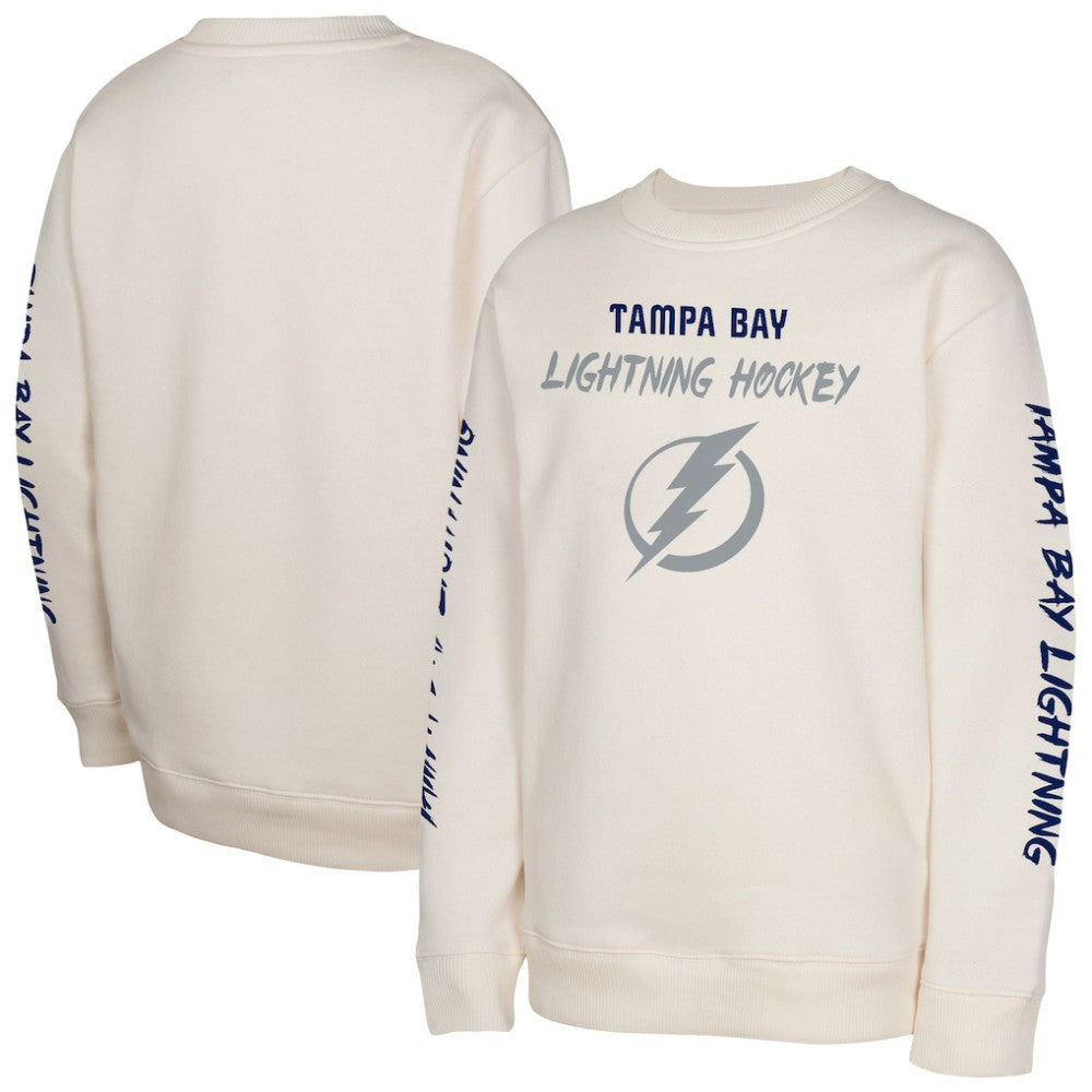 Tampa Bay Lightning - Youth Star Power Pullover Sweatshirt Cream