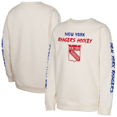 New York Rangers Youth Star Power Pullover Sweatshirt Cream