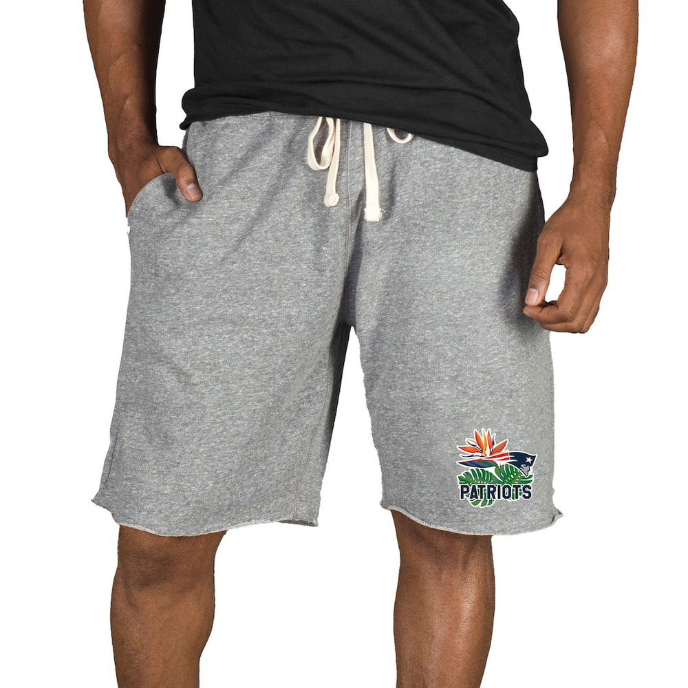 New England Patriots Concepts Sport Mainstream Tri-Blend Shorts Gray - NFL