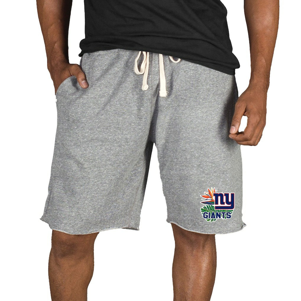 New York Giants Concepts Sport Mainstream Tri-Blend Shorts Gray - NFL