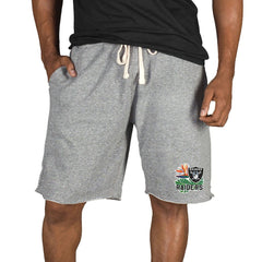 Las Vegas Raiders Concepts Sport Mainstream Tri-Blend Shorts Gray - NFL