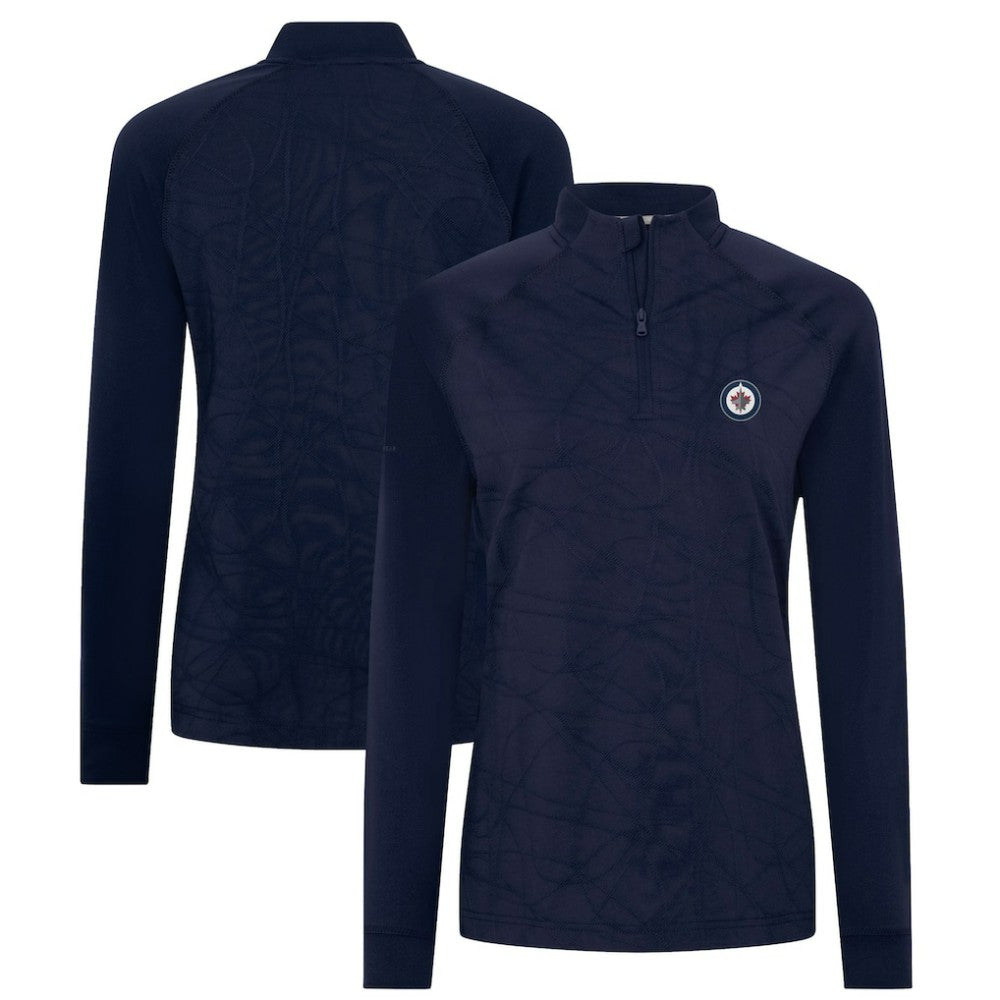 Winnipeg Jets - Levelwear Women's Amethyst Insignia Core Quarter-Zip Jacket Navy