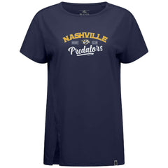 Nashville Predators - Levelwear Women's Influx Ice Wall T-Shirt Navy