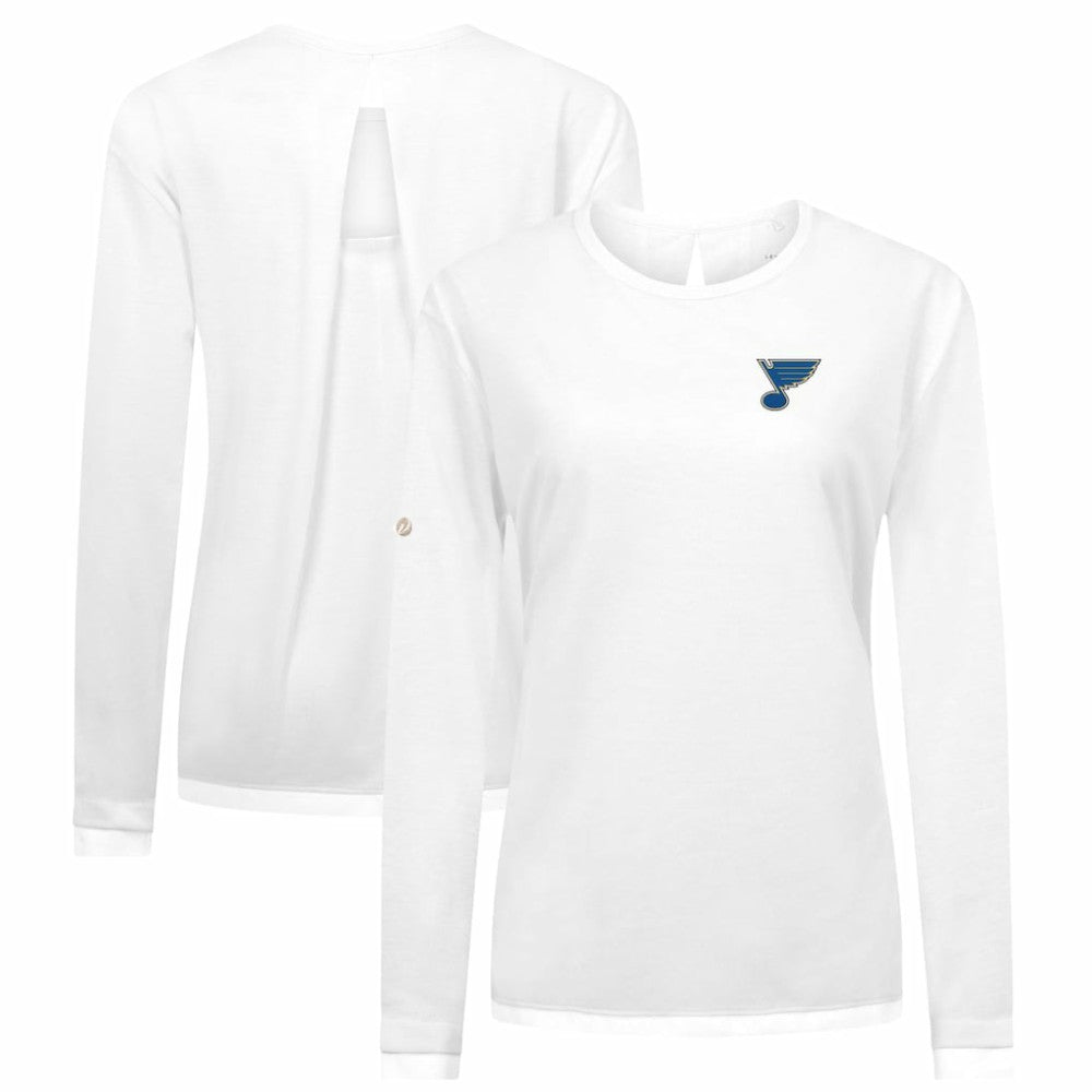 St. Louis Blues - Levelwear Women's Sequoia Primary Logo Long Sleeve T-Shirt White
