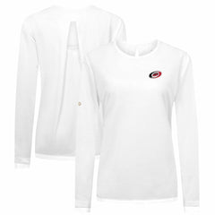 Carolina Hurricanes - Levelwear Women's Sequoia Primary Logo Long Sleeve T-Shirt White