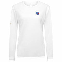 New York Rangers Levelwear Women's Sequoia Primary Logo Long Sleeve T-Shirt White