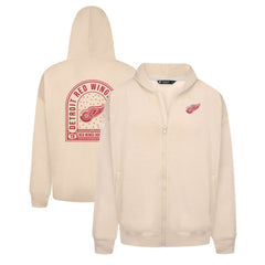 Detroit Red Wings - Levelwear Uphill Stained Glass Full-Zip Hoodie Jacket Khaki