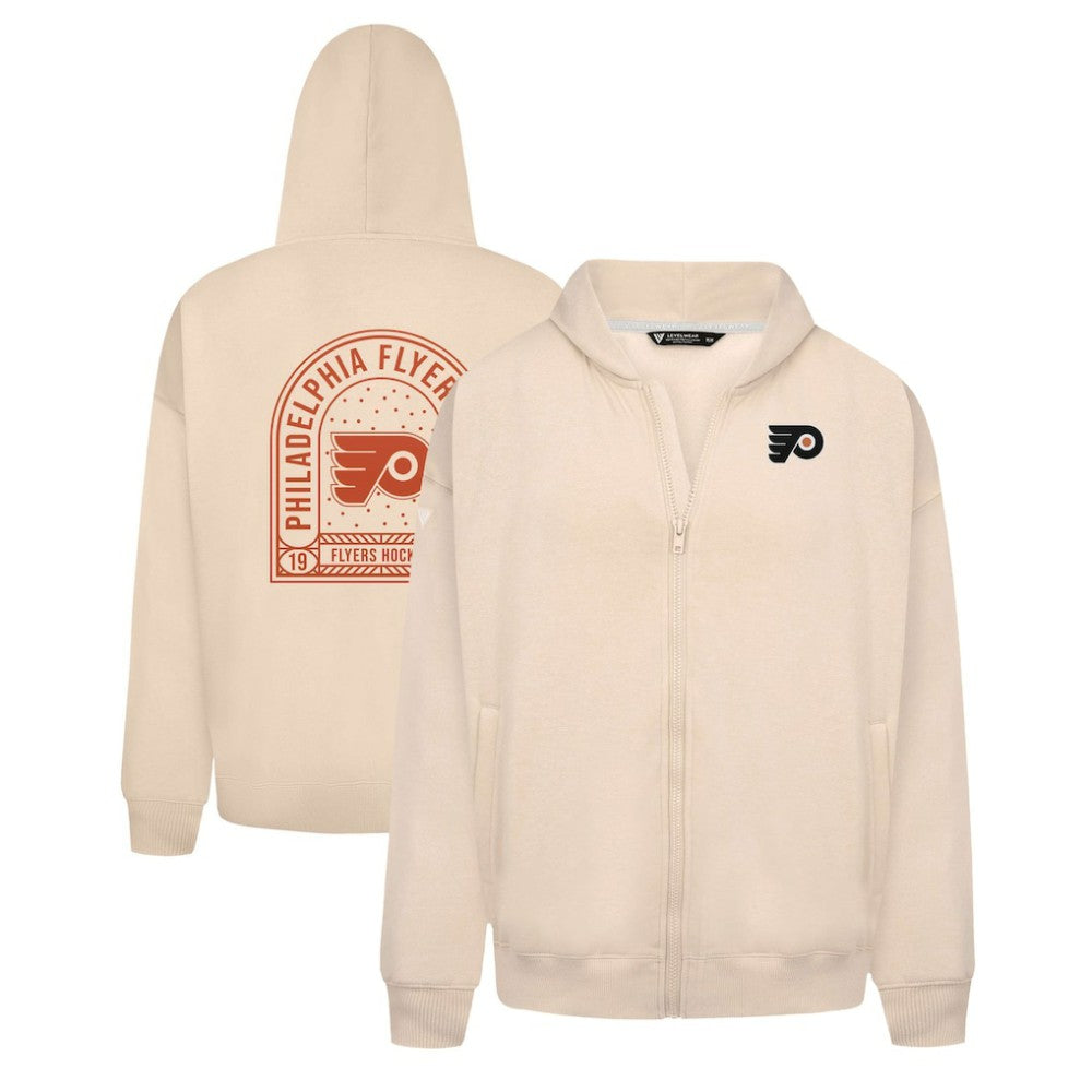 Philadelphia Flyers - Levelwear Uphill Stained Glass Full-Zip Hoodie Jacket Khaki