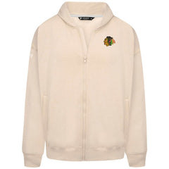 Chicago Blackhawks Levelwear Uphill Stained Glass Full-Zip Hoodie Jacket Khaki