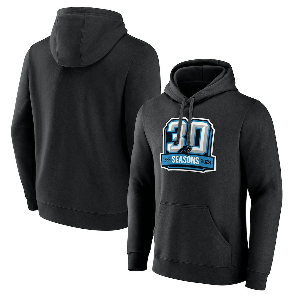 Carolina Panthers 30th Anniversary Pullover Hoodie Black - NFL