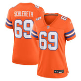 Mark Schlereth Denver Broncos Women's Mile High Collection 1977 Throwback Retired Player Game Jersey Orange - Nike