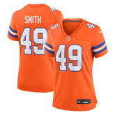 Dennis Smith Denver Broncos Women's Mile High Collection 1977 Throwback Retired Player Game Jersey Orange - Nike