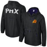 NBA - Phoenix Suns Stadium Essentials Unisex Compete Quarter-Zip Windbreaker Jacket - Black