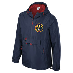 NBA - Denver Nuggets Stadium Essentials Unisex Compete Quarter-Zip Windbreaker Jacket - Navy