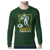 Green Bay Packers Starter Player Grid Graphic Long Sleeve T-Shirt Olive - NFL