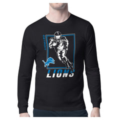 Detroit Lions Starter Player Grid Graphic Long Sleeve T-Shirt Black - NFL