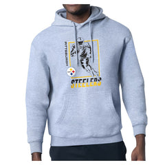 Pittsburgh Steelers Starter Player Grid Pullover Hoodie Heather Gray - NFL