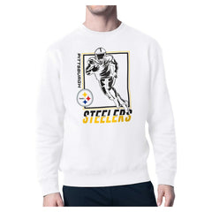 Pittsburgh Steelers Starter Player Grid Pullover Sweatshirt White - NFL