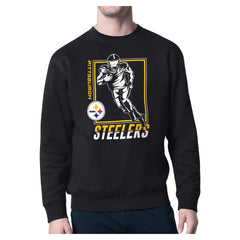 Pittsburgh Steelers Starter Player Grid Pullover Sweatshirt Black - NFL