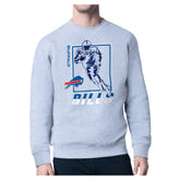 Buffalo Bills Starter Player Grid Pullover Sweatshirt Heather Gray - NFL