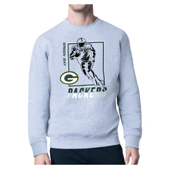Green Bay Packers Starter Player Grid Pullover Sweatshirt Heather Gray - NFL