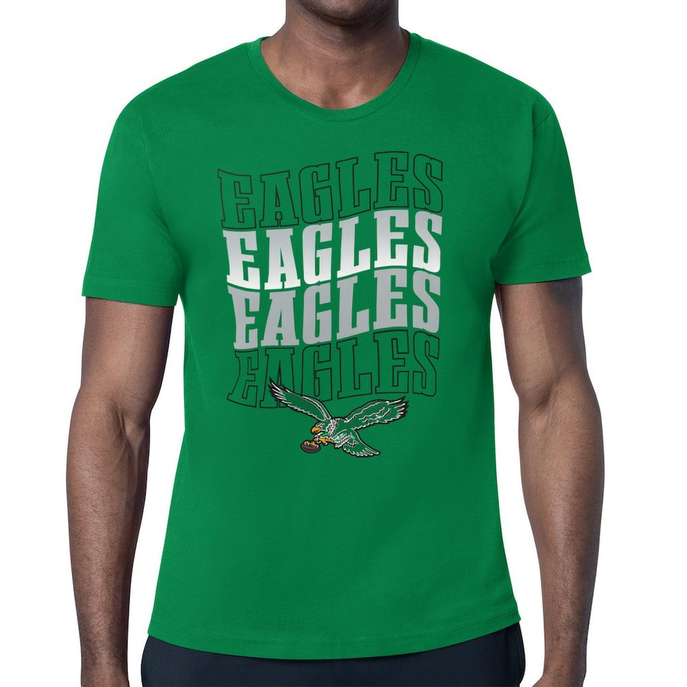 Philadelphia Eagles Starter Stacked Retro Logo T-Shirt Kelly Green - NFL