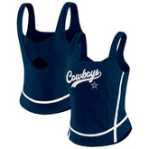 Dallas Cowboys WEAR by Erin Andrews Women's Square Neck Tank Top Navy - NFL