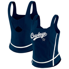 Dallas Cowboys WEAR by Erin Andrews Women's Square Neck Tank Top Navy - NFL