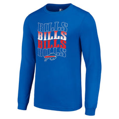 Buffalo Bills Starter Team Name Graphic Long Sleeve T-Shirt Royal - NFL