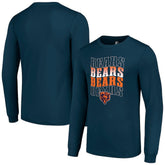 Chicago Bears Starter Team Name Graphic Long Sleeve T-Shirt Navy - NFL
